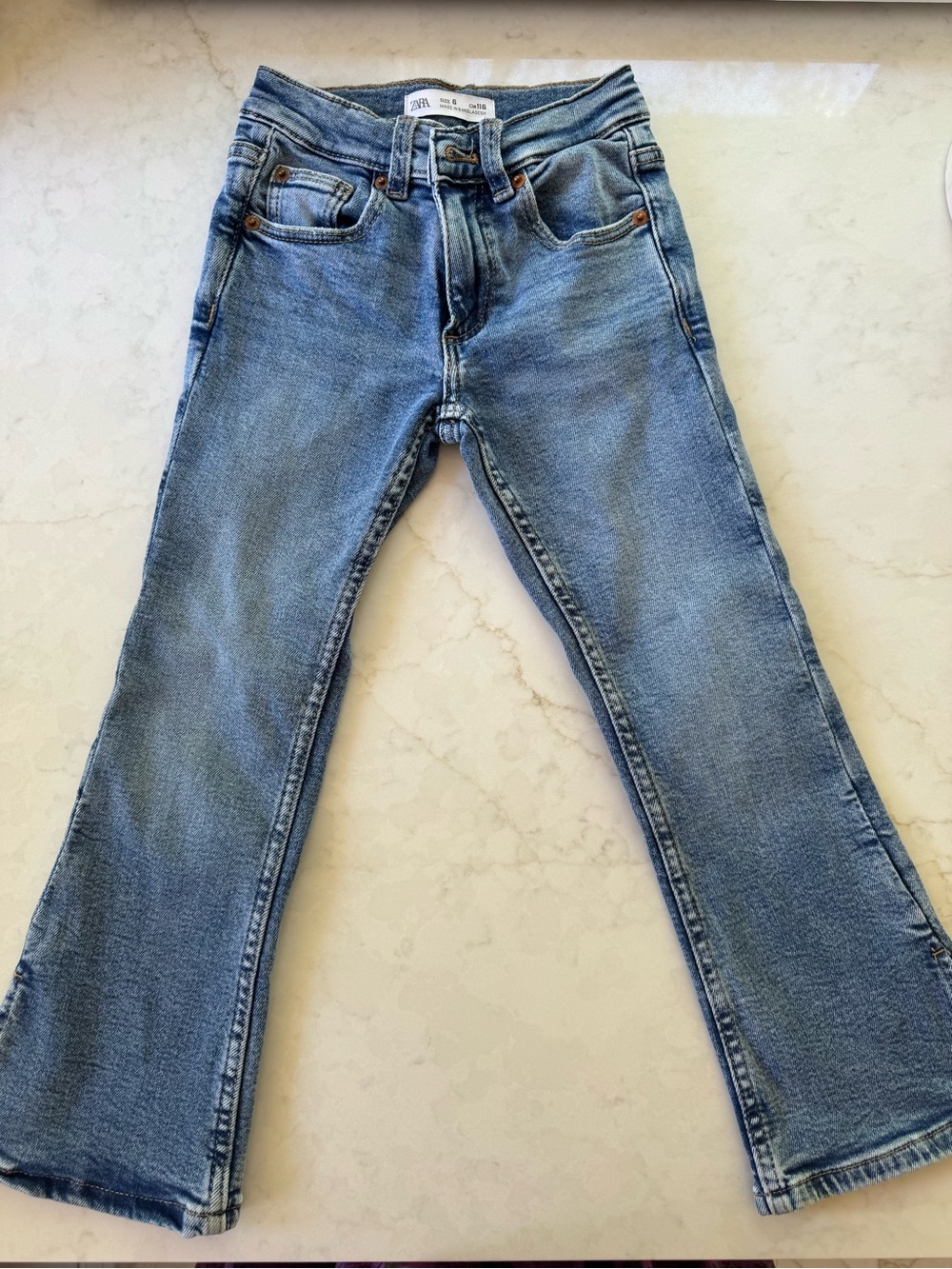 Zara girls SZ 6 flare jeans
